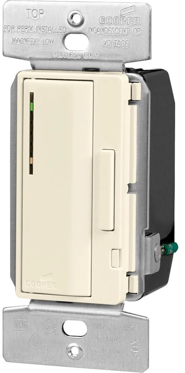 Main image of Cooper Accell AIM06-LA-K Light Almond Master Smart Dimmer Light Switch 600W 120V Magnetic Low Voltage