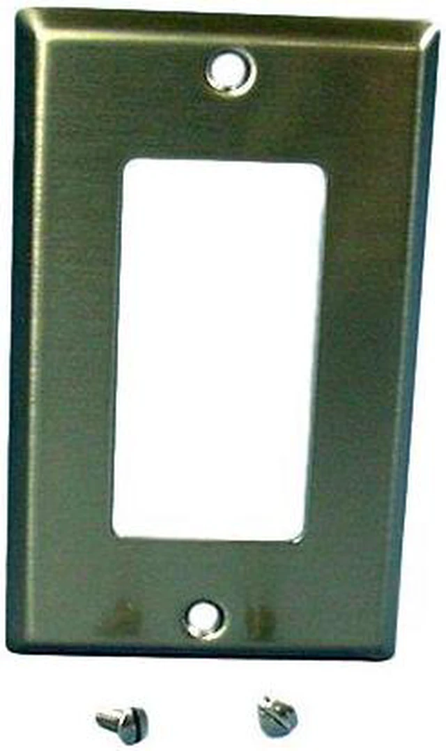 Main image of Cooper/Arrow Hart ANTIMICROBIAL Stainless Steel Decorator Wallplate Cover GFCI GFI 93401AM
