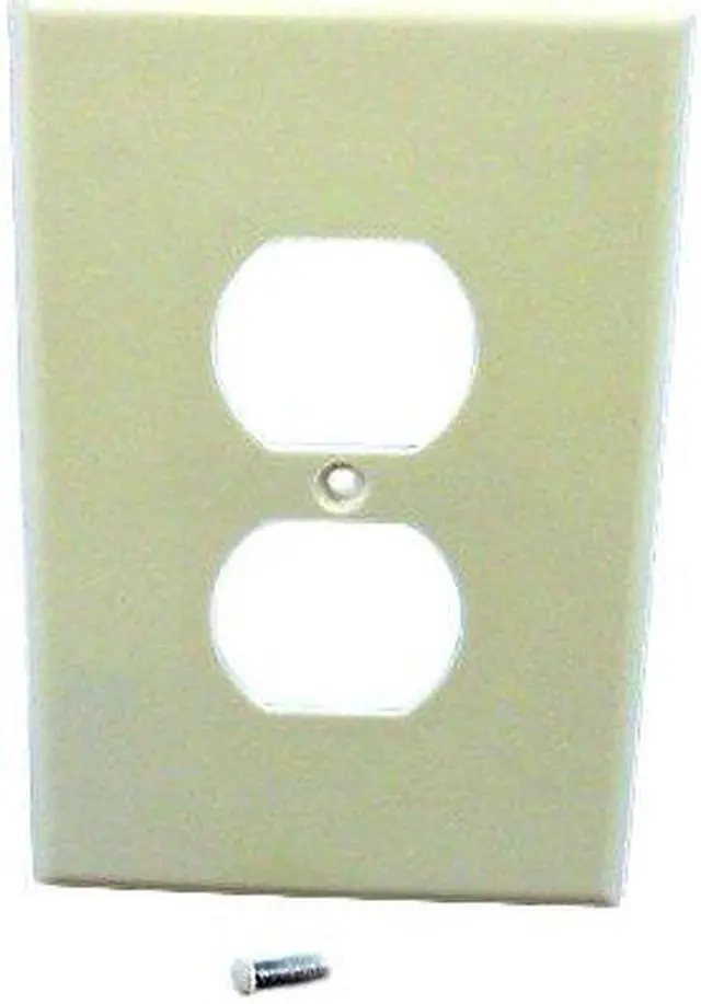 Main image of Leviton 82103 Almond Oversize Single Gang Duplex Receptacle Wall Plate