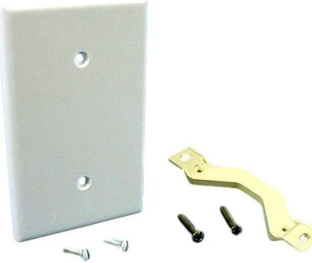 Main image of Leviton 1-Gang Blank Wallplate, Strap Mount, Standard Size Cover, Thermoset Plastic, 88019, White