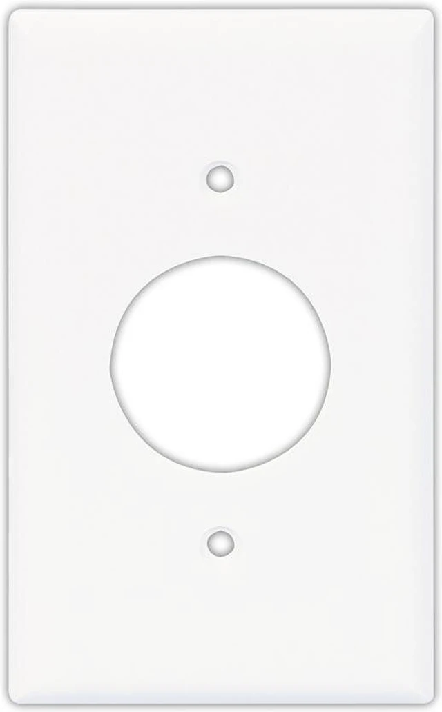 Main image of Cooper PJ7W White Mid-Size Unbreakable Single Gang Single 1.40" Receptacle Wall Plate