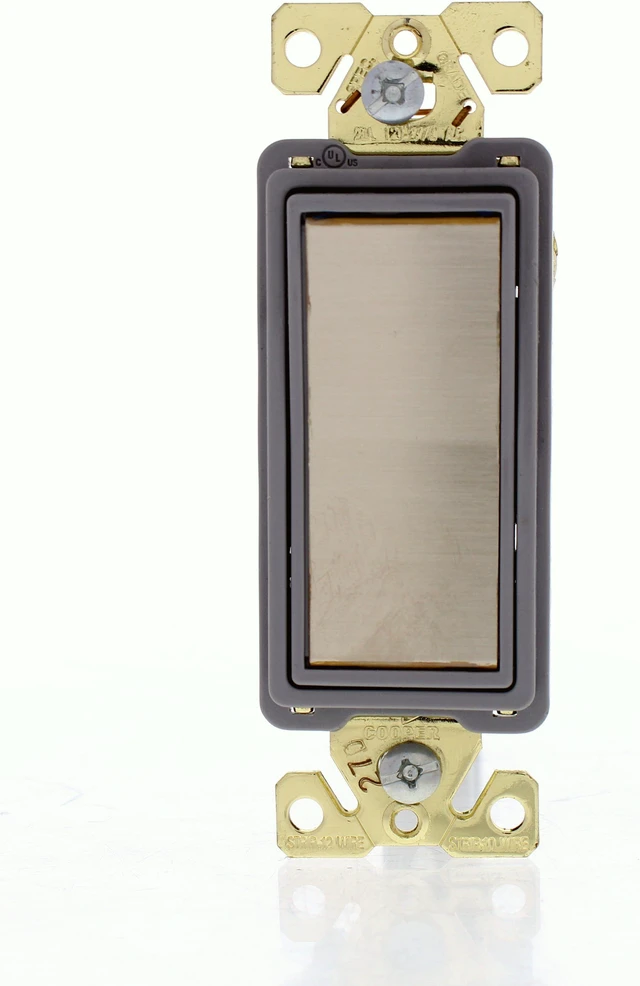 Main image of Cooper Wiring Devices CuVerro 7623CU 3Way Decorater Rocker Switch 20A 120/277V