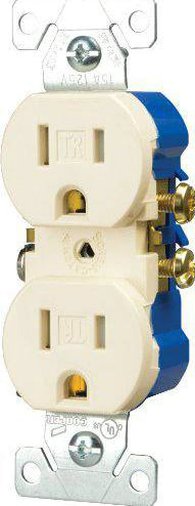 Main image of Cooper Wiring Devices TR270LA Tamper Resistant Duplex Receptacle, Light Almond