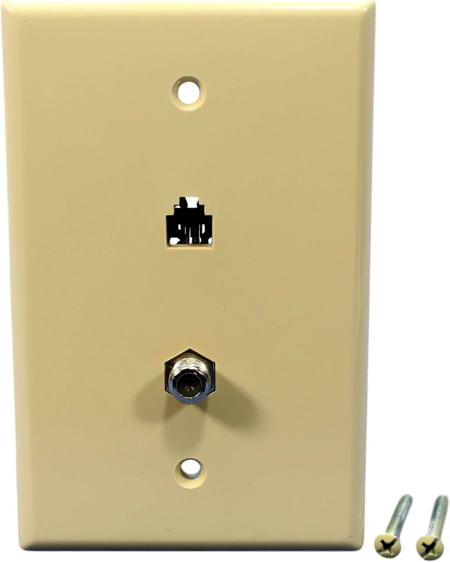 Main image of Cooper Wiring Devices 3536-4V Comb 4 Cond Phone Jack/Coax Conn Mid IV