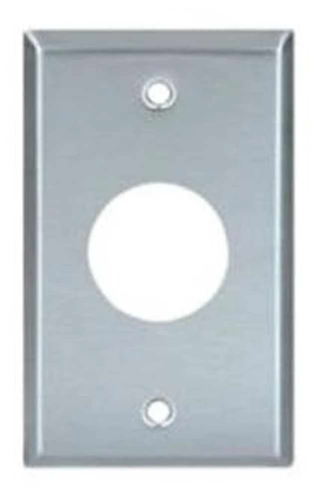 Main image of Cooper 93091 Stainless Steel Single Gang 1.40" Single Receptacle Wall Plate