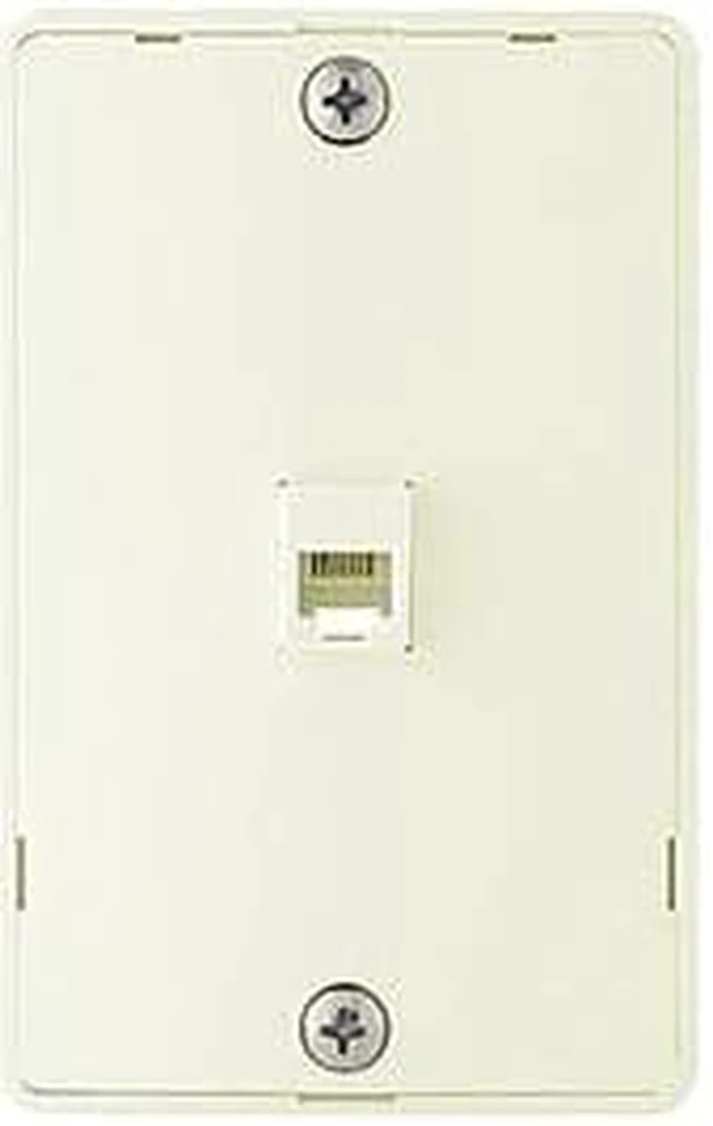 Main image of Cooper 3521-4LA Light Almond Quick Mount Four Wire Telephone Jack and Wall Plate