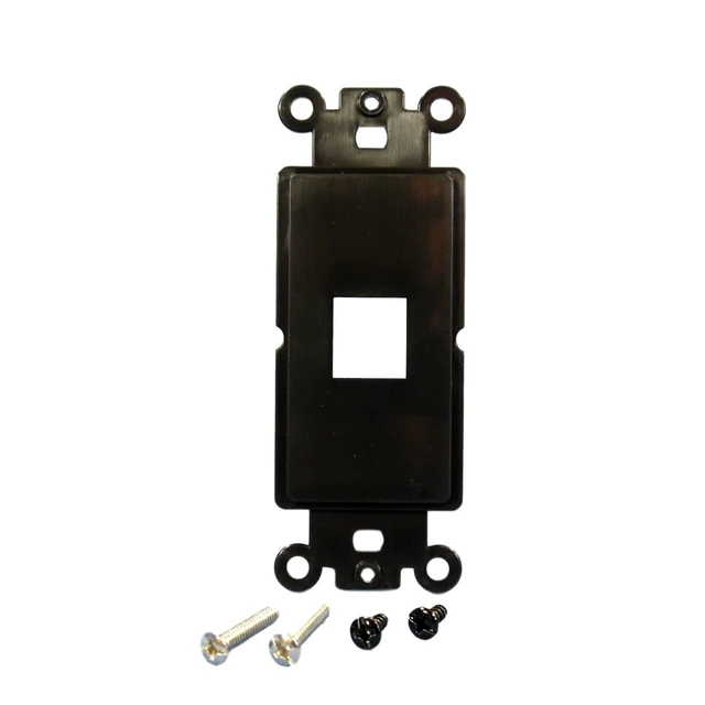 Alt view image 2 of 2 - Cooper Wiring Devices 5521-5EBK Decora-Style Mounting Strap with 1 Port - Black