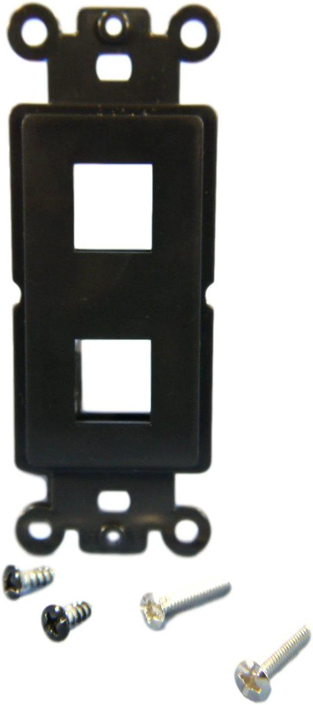 Alt view image 2 of 2 - Cooper Wiring Devices 5522-5EBK Decora-Style Mounting Strap with 2 Ports - Black