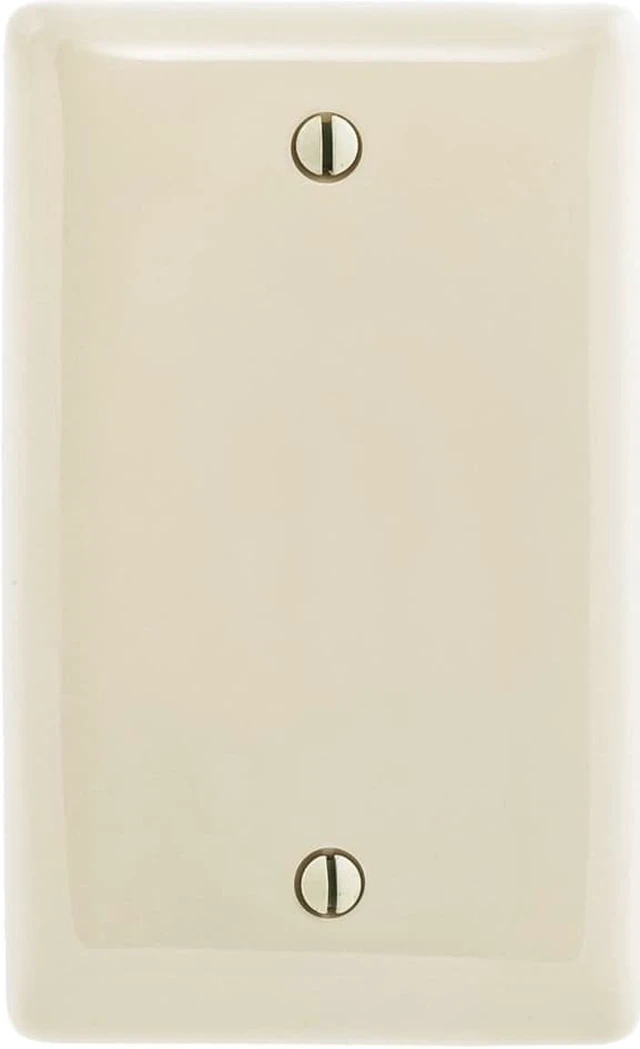 Main image of Hubbell Wiring NPJ13LA Light Almond Nylon Mid-Size Flush-Mount 1-Gang Blank Cover Wallplate