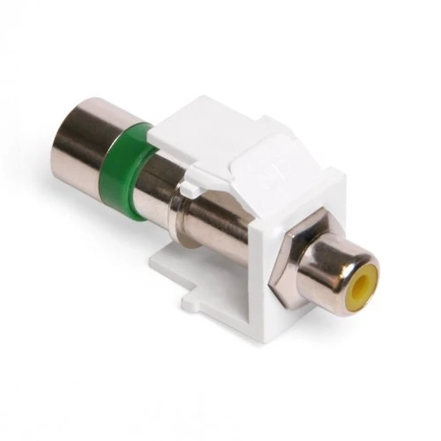 Alt view image 2 of 2 - Leviton 40782-RYW QuickPort Yellow RCA Compression Connector