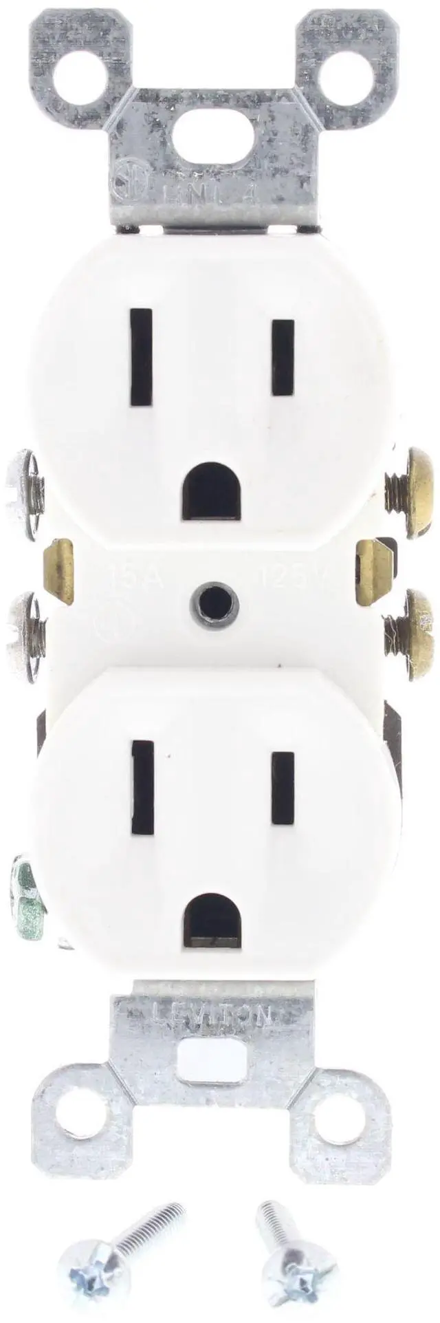 Alt view image 2 of 4 - Leviton White Duplex Receptacle Outlet 15A 125V R320-W