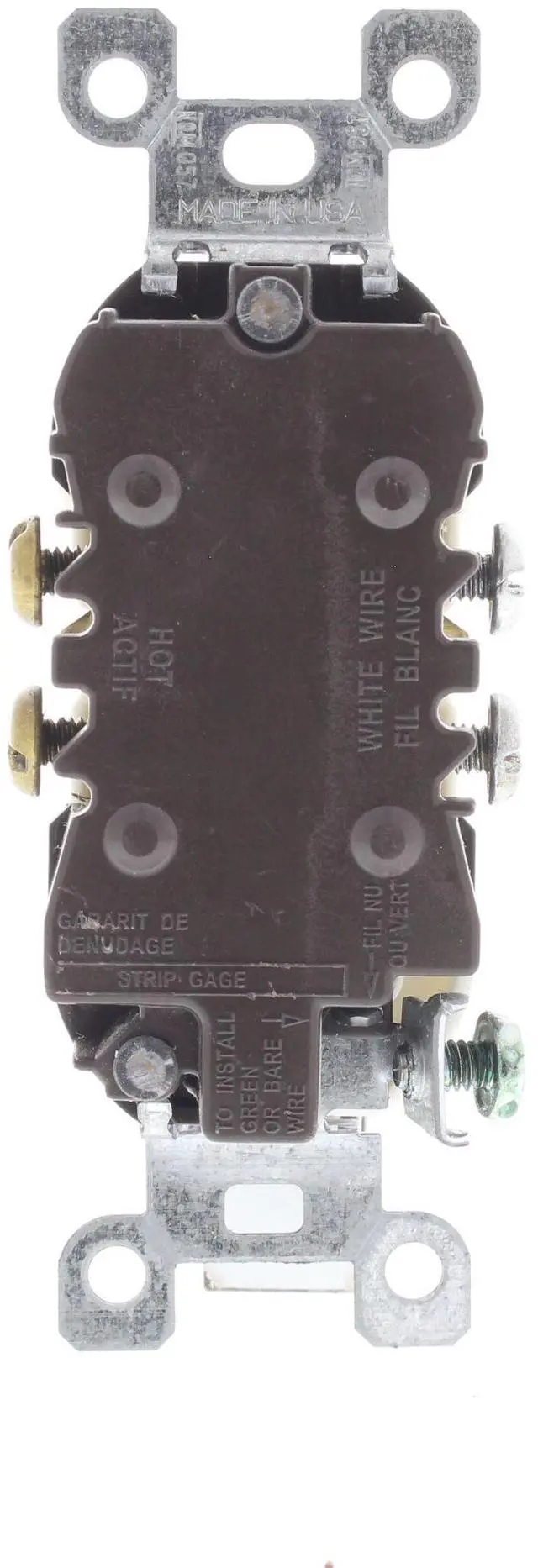 Alt view image 3 of 4 - Leviton White Duplex Receptacle Outlet 15A 125V R320-W