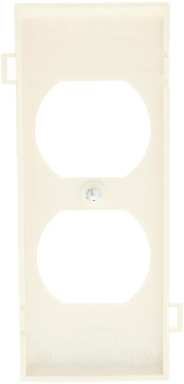 Alt view image 3 of 3 - Leviton PSC8-T Light Almond Duplex Receptacle Sectional Center Wall Plate