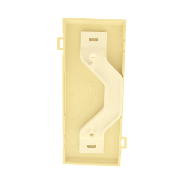 Alt view image 3 of 4 - Leviton 1-Gang Blank Sectional Wall Plate, Center Section, Unbreakable Nylon, Strap Mounted, PSC14-I, Ivory