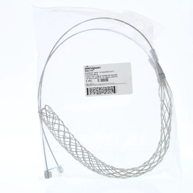 Main image of Cooper/Arrow Hart SGU100 Cable Support Grip, Standard Duty, Locking Bale, 1.00-1.24" Capacity Range, 18" Bale, 15" Mesh, Tin-Coated Bronze