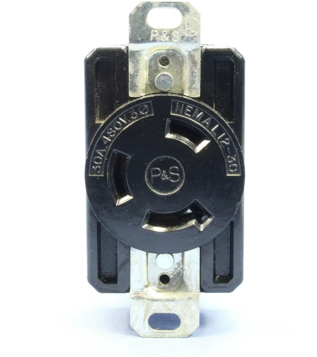 Main image of Leviton L12-30 Locking Receptacle Turn Lock Outlet NEMA L12-30R 30A 480V 3Ø 71230-FR