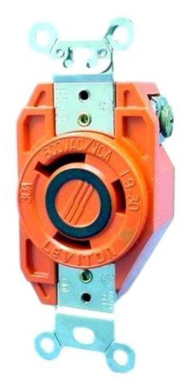 Main image of Leviton ISOLATED GROUND L9-30 Turn Locking Receptacle Twist Lock Outlet NEMA L9-30R 30A 600V 2650-IG