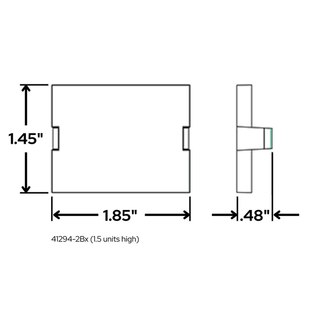 Alt view image 2 of 2 - Leviton 41292-2BW Blank Insert Module for Leviton Multimedia Outlet System (MOS) Wall Plate, 2.0 Units High, White