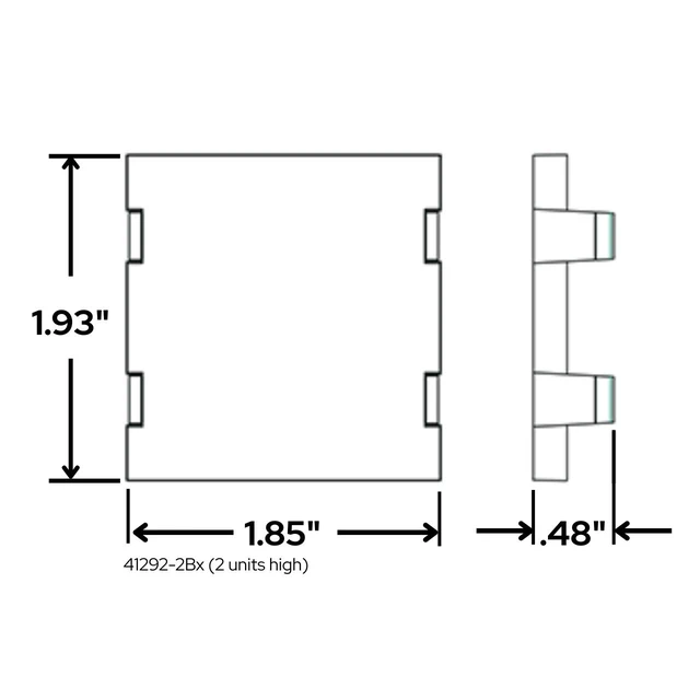 Alt view image 2 of 2 - Leviton 41294-2BW 1.5 Unit High Blank MOS Module White