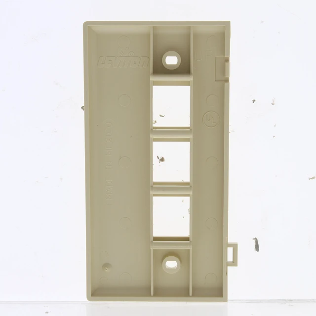 Alt view image 2 of 2 - Leviton 40813-I Quickport 3-Port Sectional Wallplate, End Section, Ivory