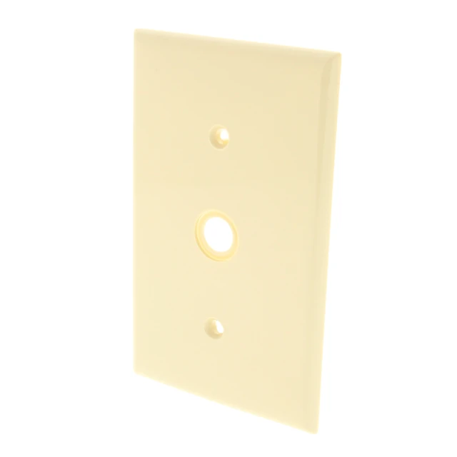 Alt view image 2 of 3 - Leviton 80718-I Ivory Nylon Single Gang .406" Cable Strap Mount Wall Plate