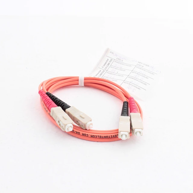 Alt view image 2 of 3 - 1M Leviton Fiber Optic Multi-Mode Duplex Patch Cable Cord SC 62.5/125 62DSC-M01