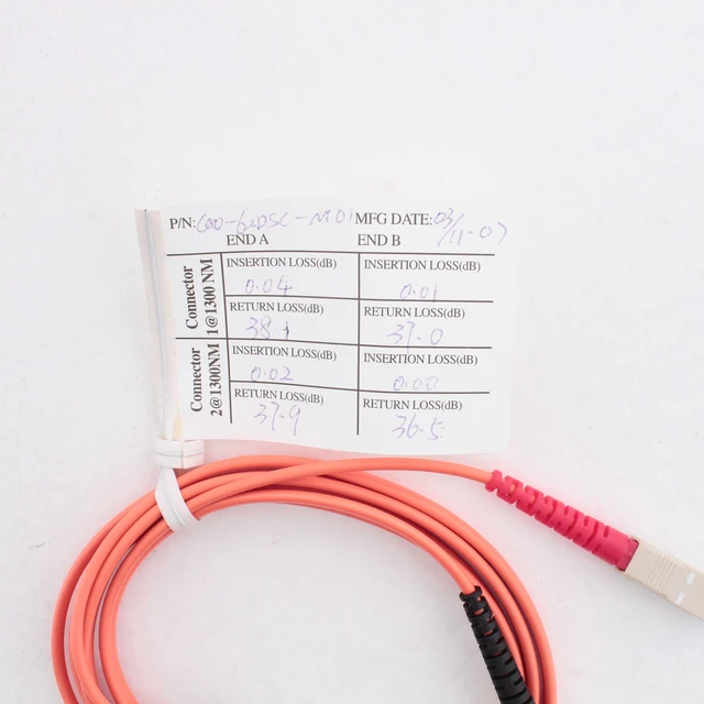 Alt view image 3 of 3 - 1M Leviton Fiber Optic Multi-Mode Duplex Patch Cable Cord SC 62.5/125 62DSC-M01