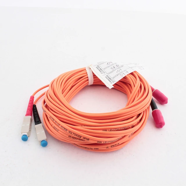 Main image of 10M Leviton Fiber Optic Multi-Mode Duplex Patch Cable Cord MM ST SC 50 50DCT-M10