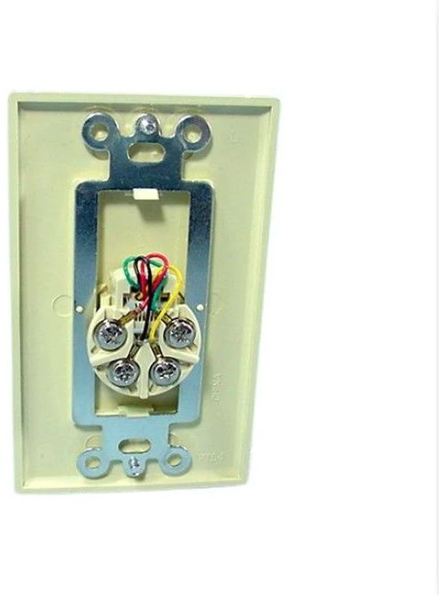 Main image of Leviton Ivory Phone Jack Wallplate Decora 40949-ID
