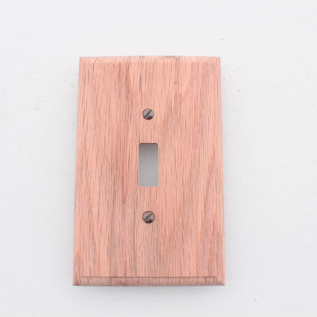 Main image of Leviton Unfinished Wood Toggle Switch Cover 1-Gang Wallplate 89201-UNF