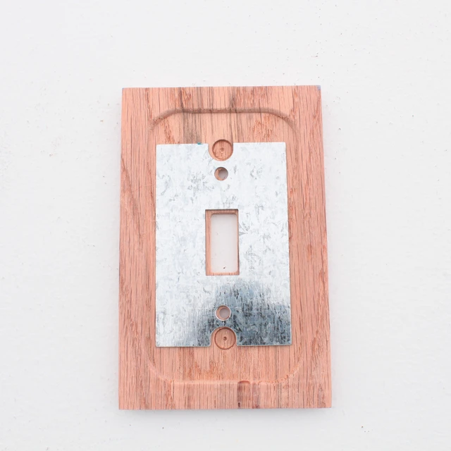 Alt view image 2 of 3 - Leviton Unfinished Wood Toggle Switch Cover 1-Gang Wallplate 89201-UNF