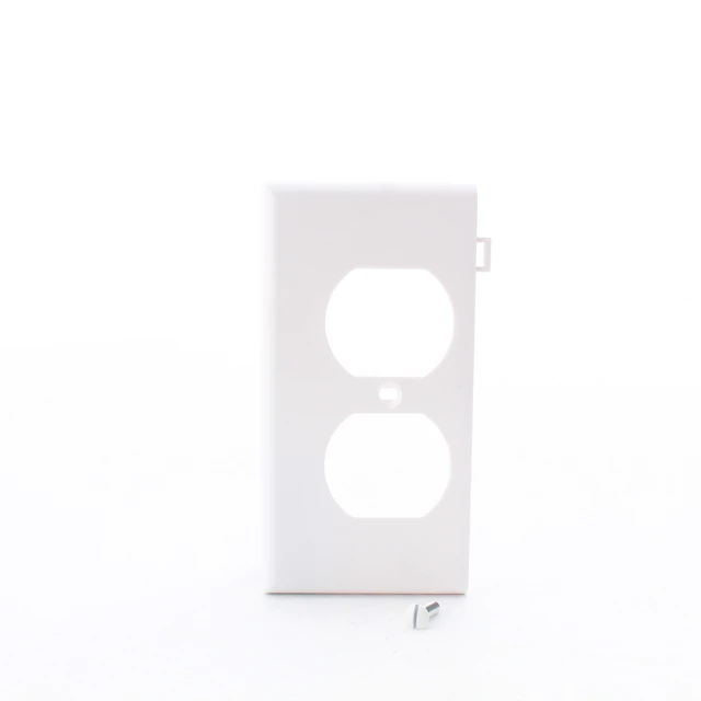 Alt view image 5 of 7 - Leviton PSE8-W White Duplex Receptacle Sectional End Wall Plate