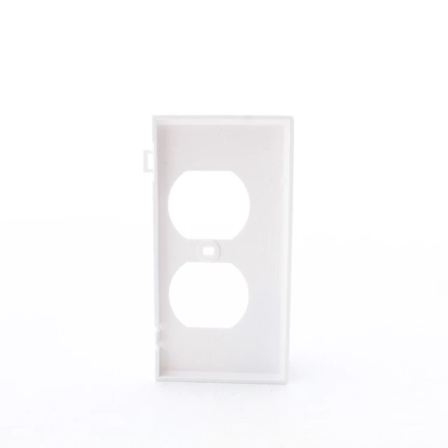 Alt view image 6 of 7 - Leviton PSE8-W White Duplex Receptacle Sectional End Wall Plate