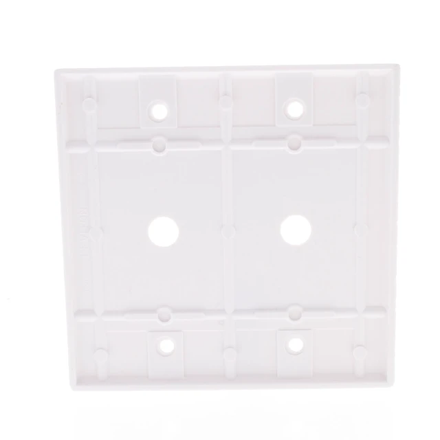 Alt view image 3 of 3 - Leviton 2-Gang Telephone/Cable Wall Plate, .406-Inch Diameter Opening, Box Mount, Thermoset Plastic, Standard Size, 88062, White
