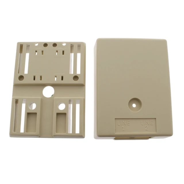 Alt view image 4 of 4 - Leviton Telephone Type 104 Surface Wall Jack Almond 41046-IDA