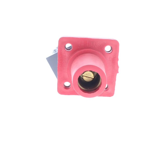 Alt view image 3 of 3 - Leviton 16RSW-R Red 16 Series Female Cam-Type Panel Receptacle with Micro Switch