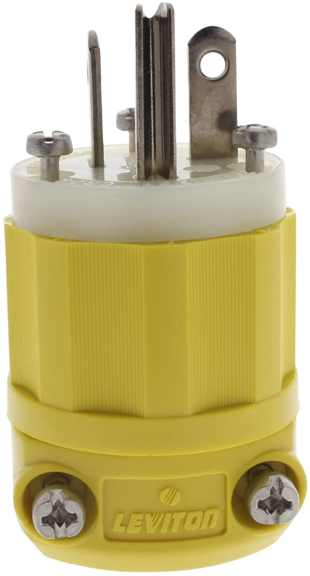 Alt view image 3 of 3 - Leviton Corrosion Resistant Straight Blade Plug 5-20 5-20P 20A 125V53CM-66C Bag