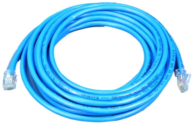 Main image of Leviton Blue Cat 5 15 Ft Ethernet LAN Patch Cord Network Cable Cat5 52454-15R