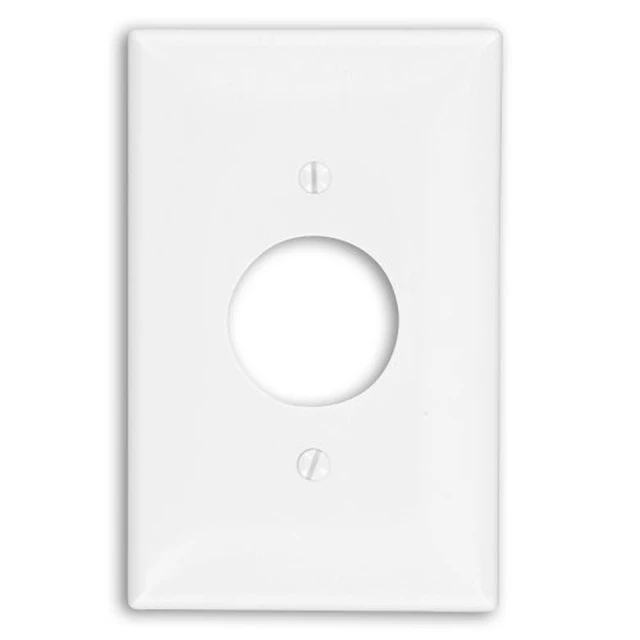 Alt view image 2 of 2 - Leviton PJ7-W White Midway Nylon Single Gang 1.406" Single Receptacle Wall Plate