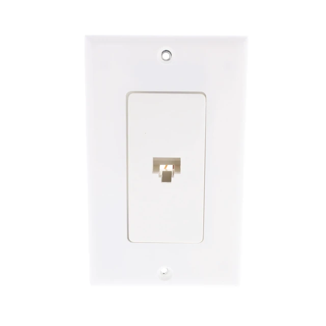 Alt view image 2 of 3 - Leviton 40680-W White Decora 8P8C Modular Jack Wall Plate Insert