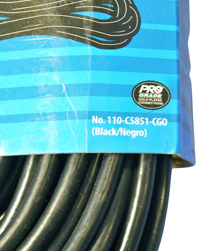 Alt view image 4 of 4 - Leviton C5851-CGO 100-Foot Coaxial Video Cable, Gold Plug Ends, F-Type RG59, Black