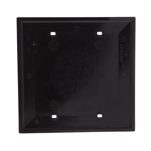 Alt view image 3 of 3 - Leviton 80725 Brown Nylon Two Gang Blank Wall Plate