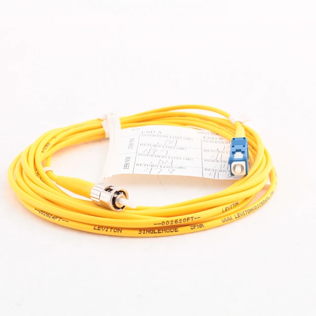 Alt view image 2 of 3 - 3M Leviton Fiber Optic Singlemode Simplex Patch Cable Cord ST SC SPC SPSCT-S03