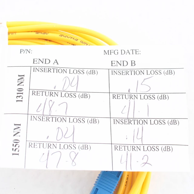 Alt view image 3 of 3 - 3M Leviton Fiber Optic Singlemode Simplex Patch Cable Cord ST SC SPC SPSCT-S03