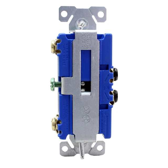 Alt view image 3 of 3 - Cooper 271A Almond Duplex Toggle Switch, Two Single Pole