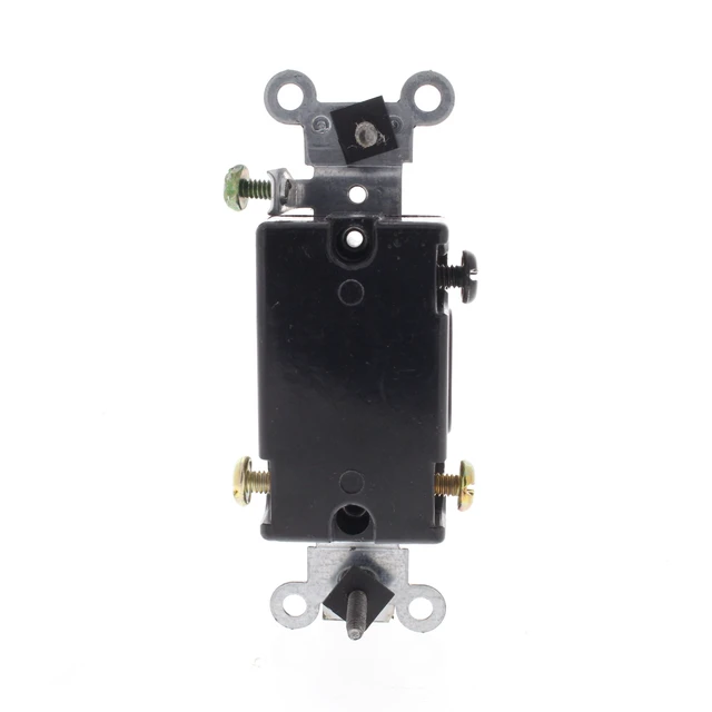 Alt view image 2 of 4 - Leviton CS315-2GY 3-Way Toggle Light Switch, 15A 120/277V, Side Wired, Grounding, Commercial Specification Grade, Gray