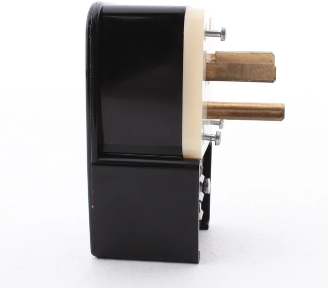 Alt view image 2 of 4 - Leviton 9730-P Straight Blade Right Angle Plug, Industrial Grade, NEMA 7-30P, 30 Amp 277 Volt, Black