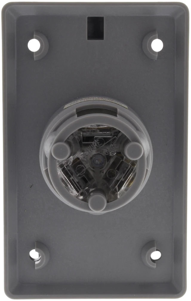 Alt view image 3 of 3 - Leviton 5279-FWP Gray NEMA 5-15 15A 125V Industrial Flanged Outlet Receptacle With Weather Resistant Cover
