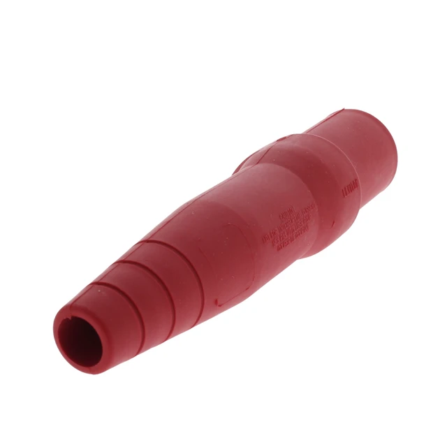 Alt view image 4 of 4 - Leviton Insulator Sleeve for Male Cam-Type Detachable Plug, 16 Series, Taper Nose, 16SDM-14R, Red