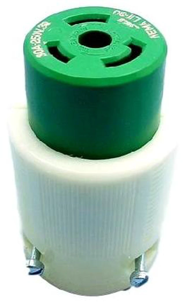 Main image of New Leviton Twist Turn Locking Plug Connector NEMA L11-30R 30A 3Ø 250V 71130-C